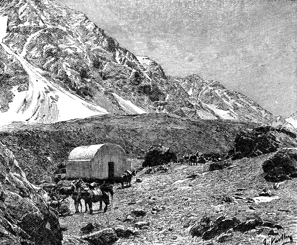 Hovel of Portillo, på Cumbre, Chile, 1895 av Unbekannt