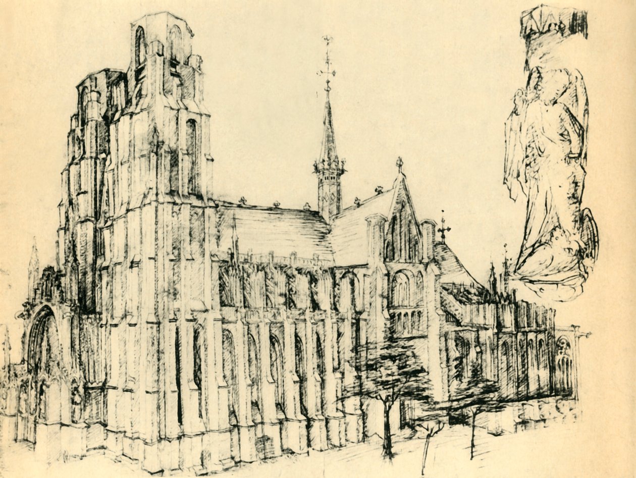 Cathedral and St Michael, c1460, 1943. av Unbekannt