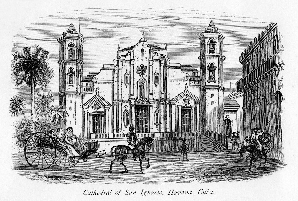 San Ignacio-katedralen, Havana, Cuba, 1800-tallet av Unbekannt