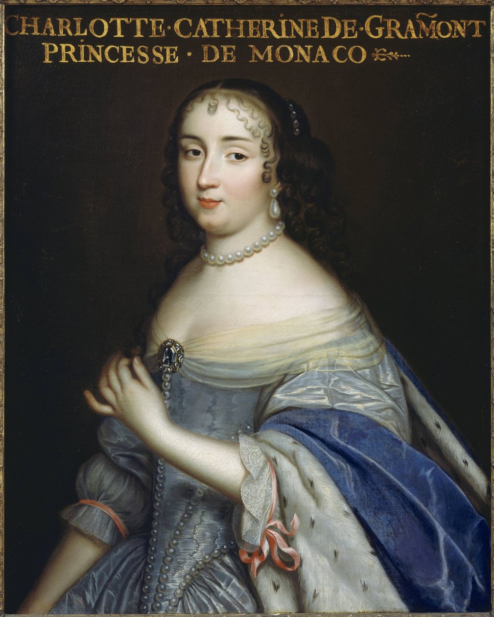 Catherine Charlotte de Gramont 1638-1678, prinsesse av Monaco og hertuginne av Valentinois, c1665. av Unbekannt
