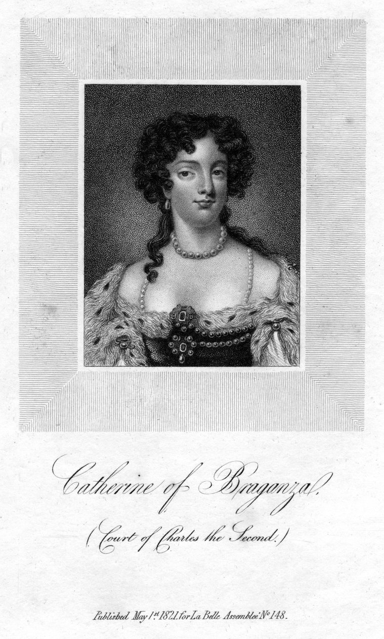 Katarina av Braganza, dronningkonsort av kong Charles II av England, 1821 av Unbekannt