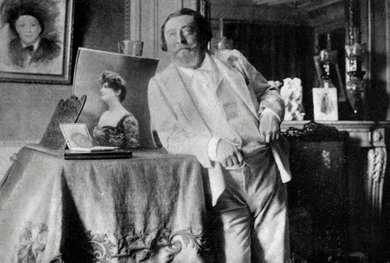 Catulle Mendes, fransk poet og bokstavenes mann, 1906 av Unbekannt