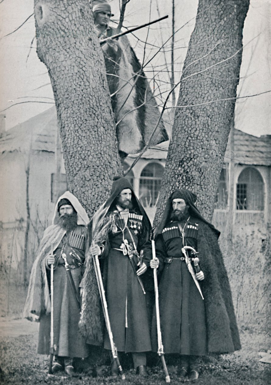 Kaukasiske soldater, 1912 av Unbekannt
