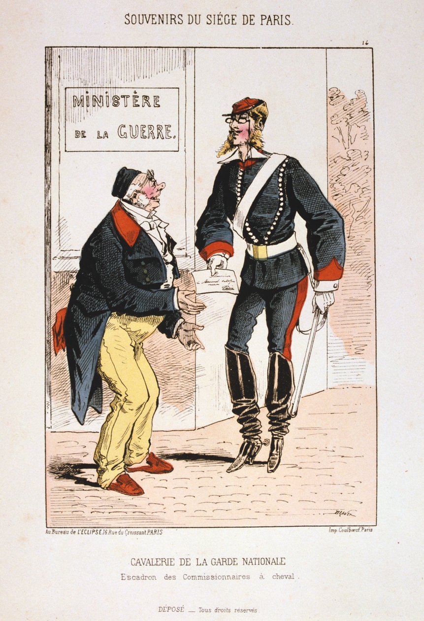 Kavaleri av nasjonalgarden, beleiring av Paris, 1870-1871 av Unbekannt