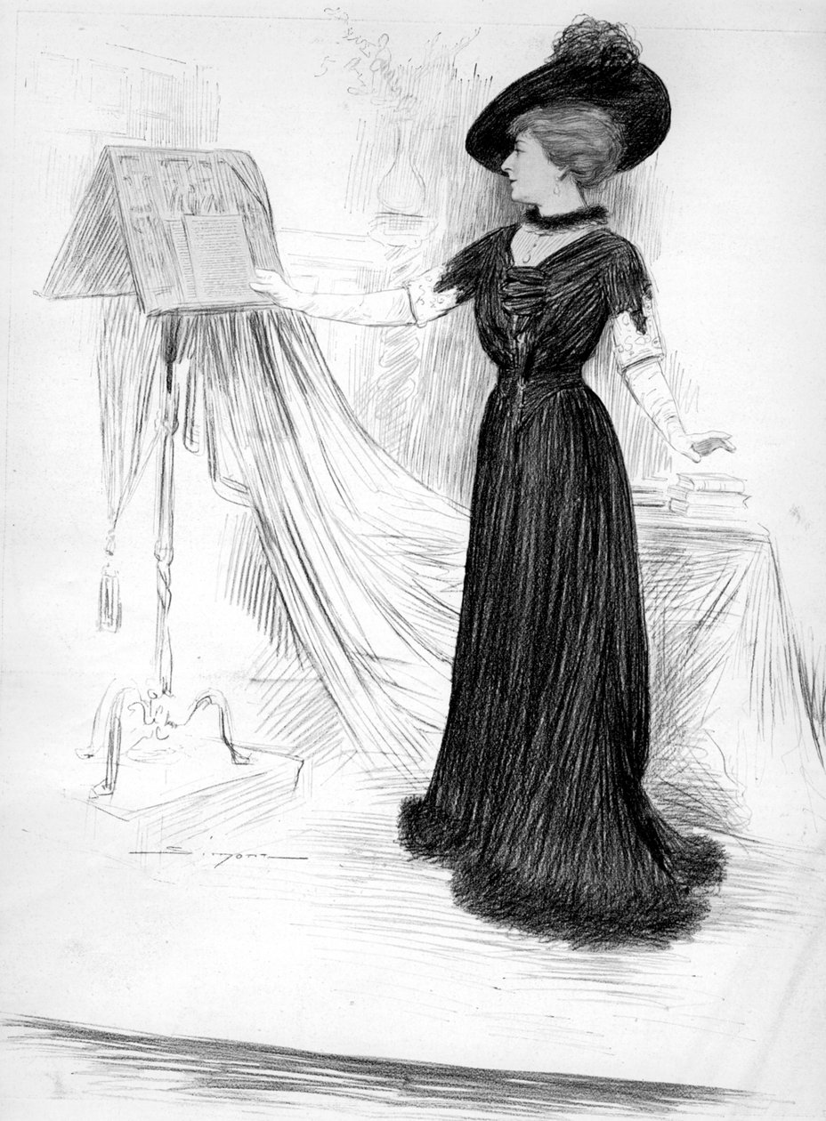 Cecile Sorel , fransk skuespillerinne, 1909 av Unbekannt