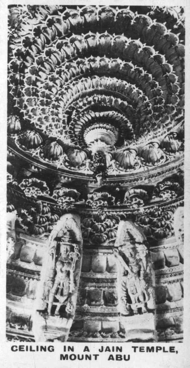 Tak i et Jain-tempel, Mount Abu, Rajasthan, India, c1925 av Unbekannt