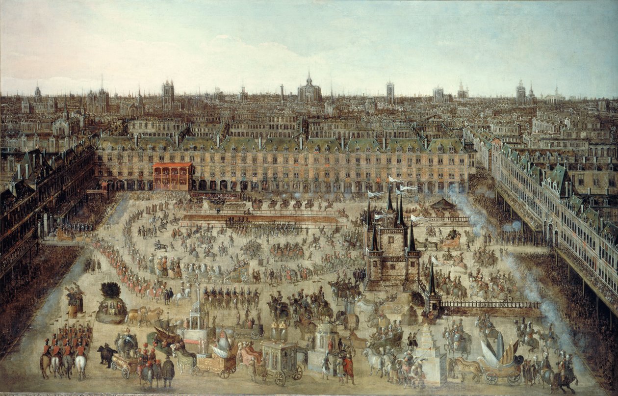 Feiring av bryllupskontrakten mellom Ludvig XIII og Anne av Østerrike..., 1612. av Unbekannt