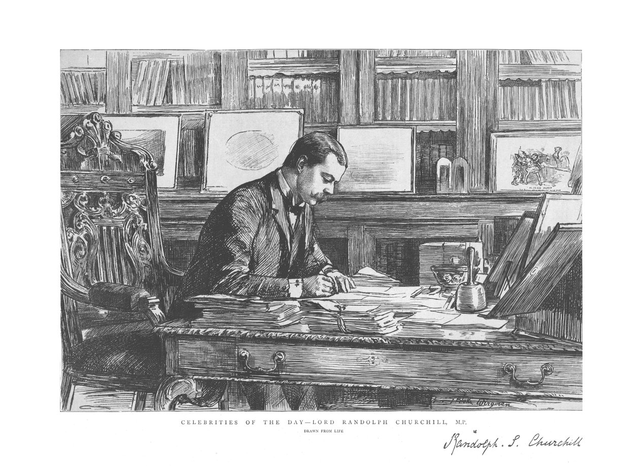 Dagens kjendiser - Lord Randolph Churchill, MP, 1885 av Unbekannt