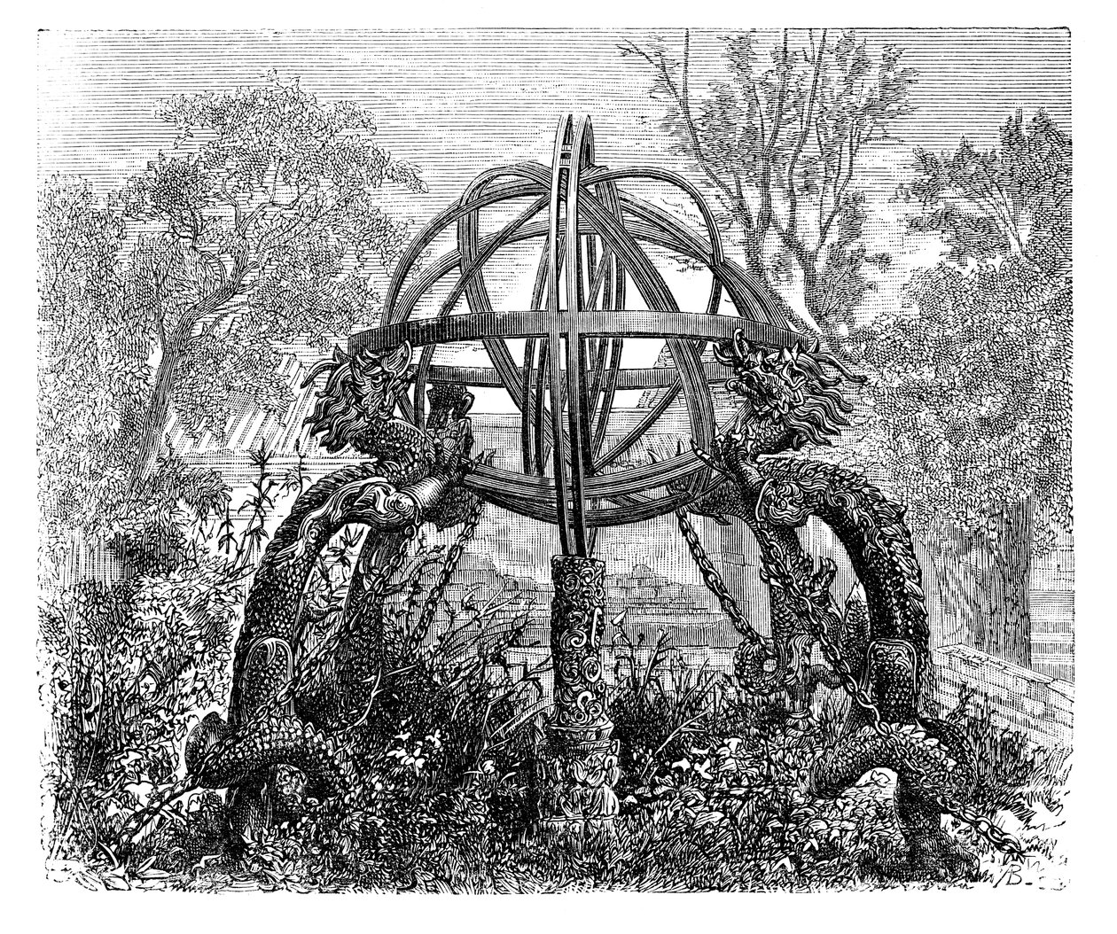 Himmelsfære i det gamle observatoriet, Peking, c1890 av Unbekannt