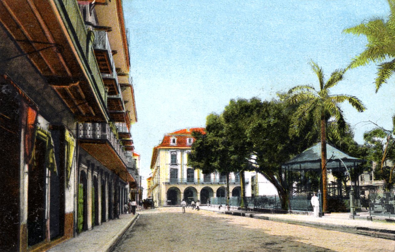 Central Park and Canal Building, Panama City, Panama, ca 1920-tallet av Unbekannt