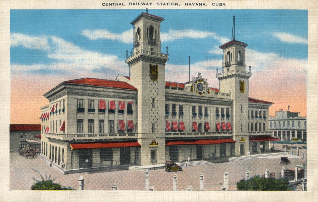 Sentralbanestasjonen, Havana, Cuba, c1910 av Unbekannt