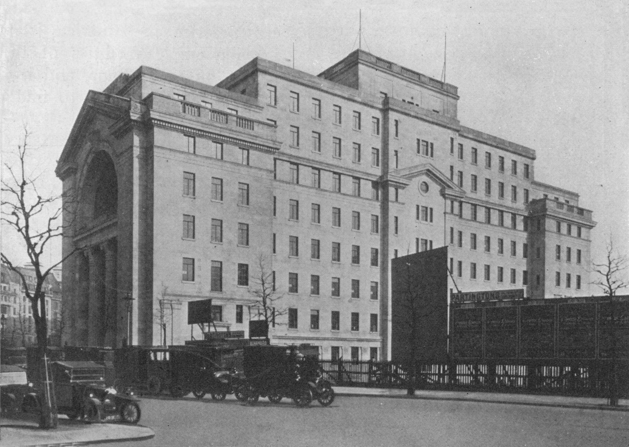 Center Block of Bush House, London, fra Aldwych, 1924 av Unbekannt