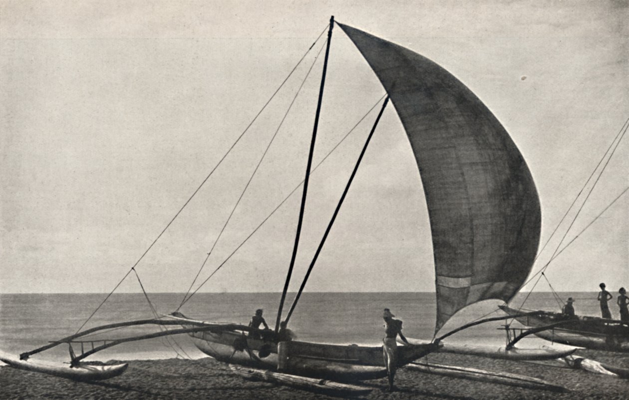 Ceylonesisk utrigger havfiskebåt, 1926 av Unbekannt
