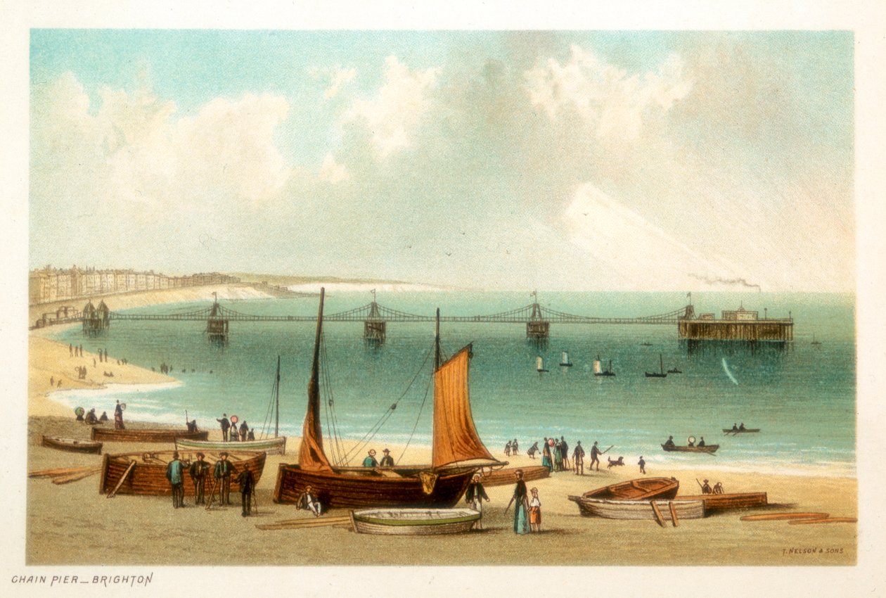 Kjedebrygge, Brighton, Sussex, c1889 av Unbekannt