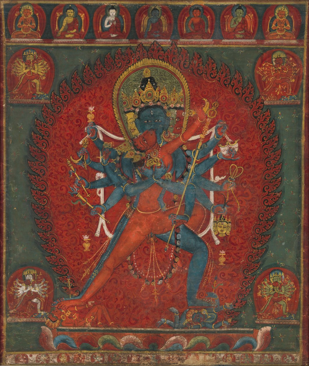 Chakrasamvara og Vajravarahi, 1575-1600. av Unbekannt