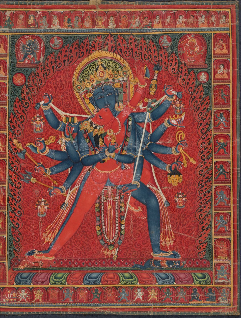 Chakrasamvara og konsort Vajravarahi, 1450-1500. av Unbekannt