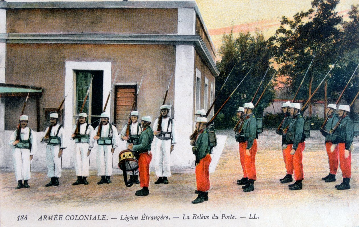 Vaktskifte, den franske fremmedlegionen, c1910 av Unbekannt
