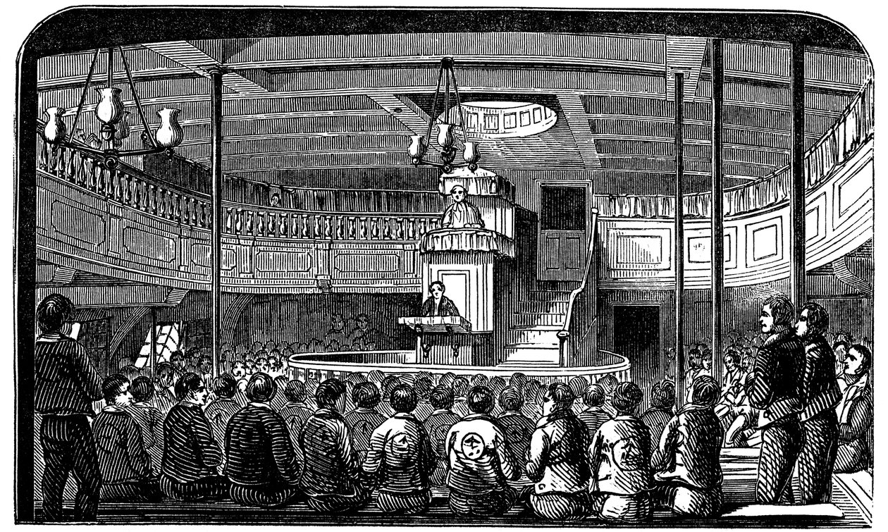 Kapell om bord på fengselshulken Warrior i Woolwich, London, 1848 av Unbekannt