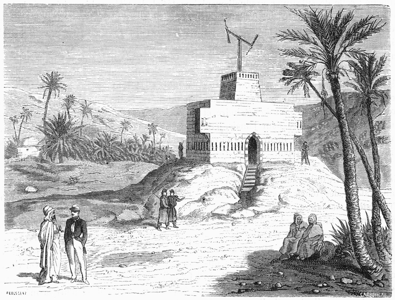 Chappes lufttelegrafsystem, Algerie, midten av 1800-tallet, c1870. av Unbekannt