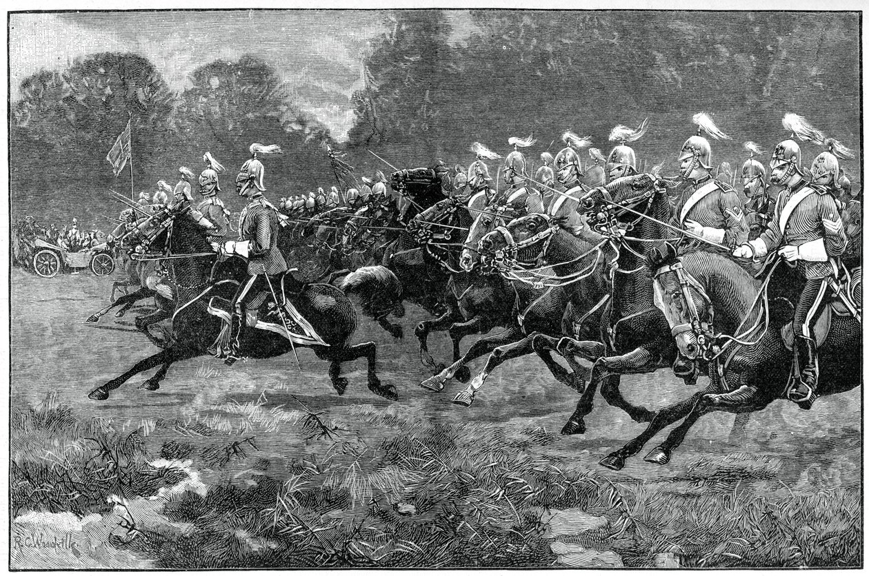 Anklagen for 5. og 7. Dragoon Guards, anmeldelse i Windsor Park, 1900 av Unbekannt