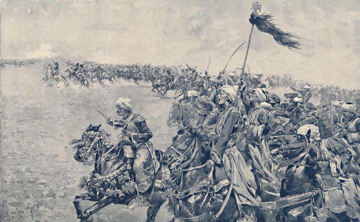 Anklagen for mamelukkene i slaget ved Austerlitz, 1896 av Unbekannt