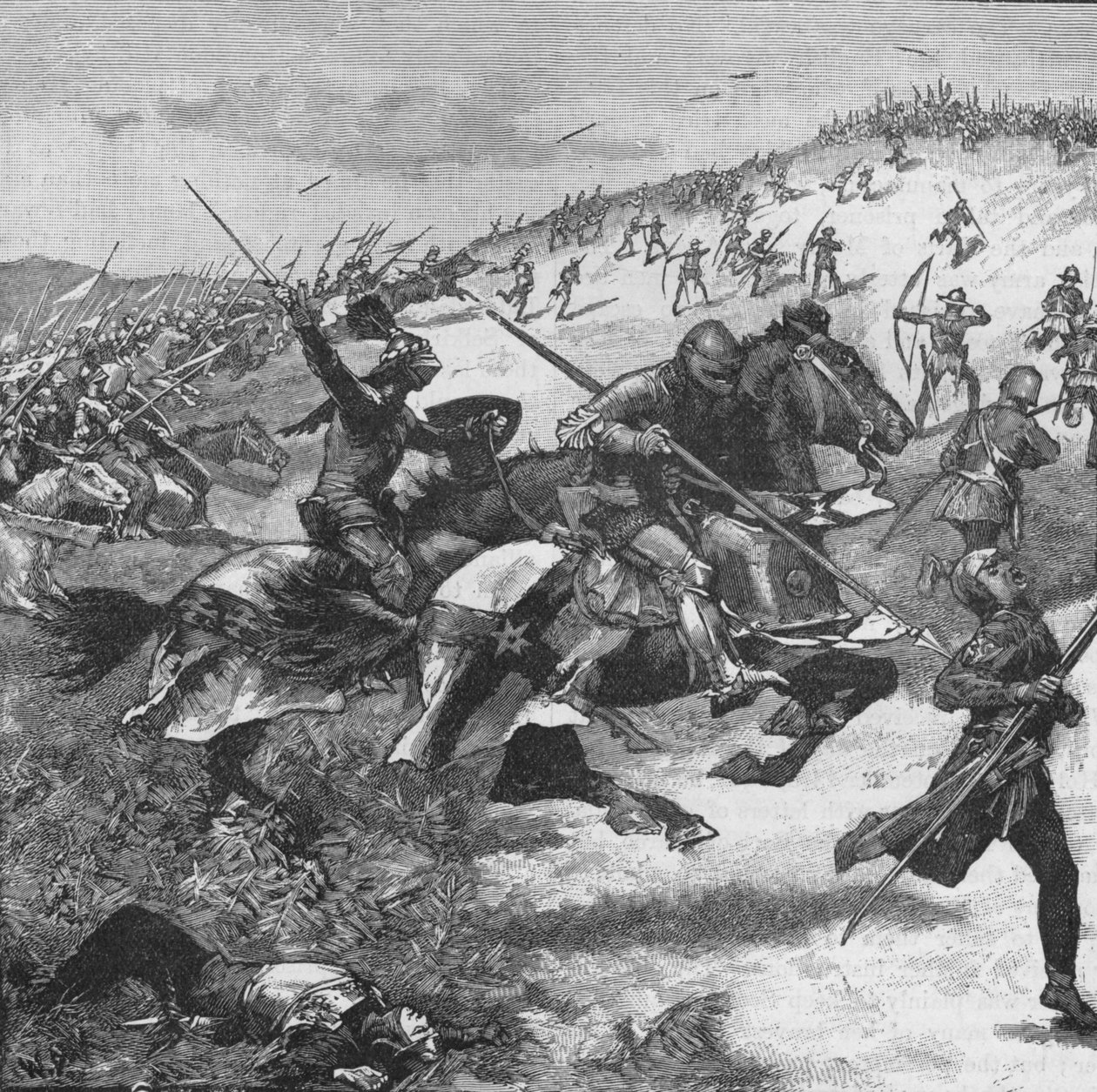 Anklagen mot skottene i slaget ved Homildon Hill, Northumberland, 1402 1905 av Unbekannt
