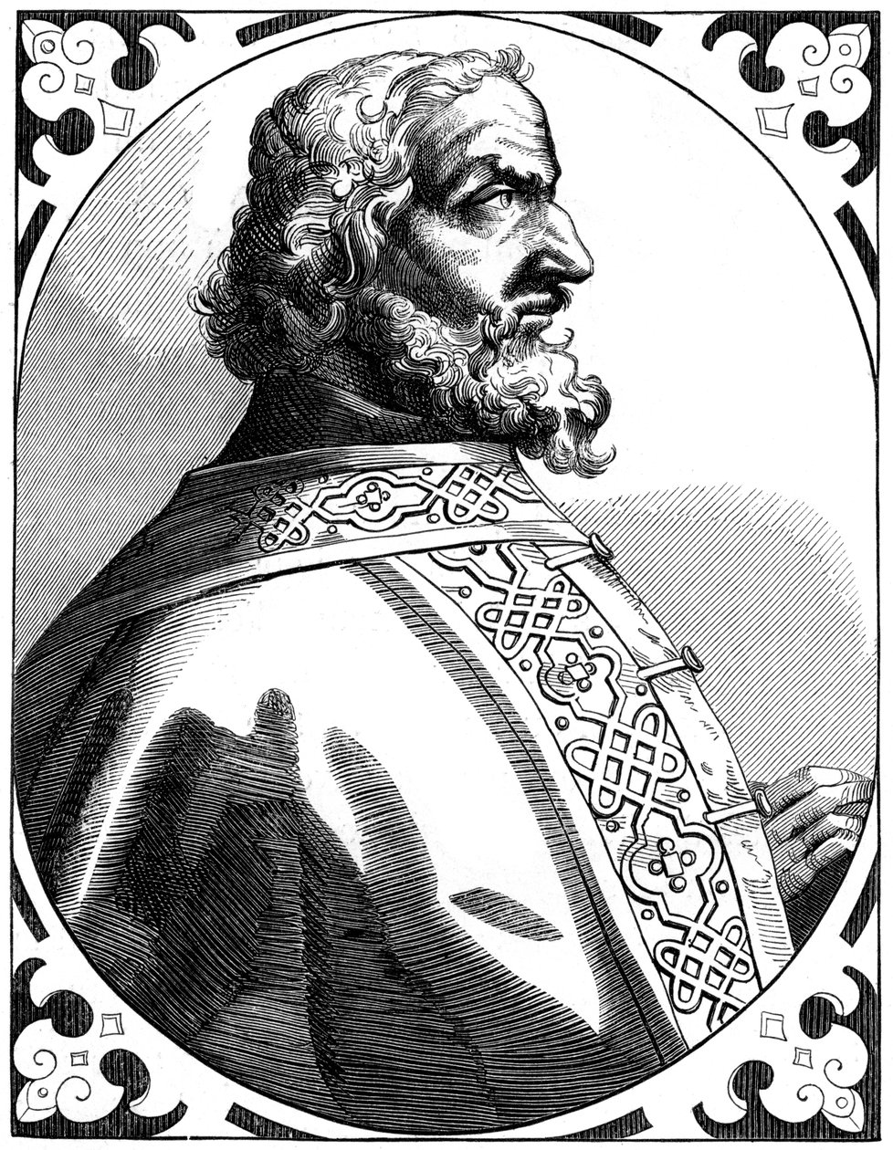 Charlemagne 712-814, den hellige romerske keiser og kongen av frankerne, 1500-tallet 1849 av Unbekannt
