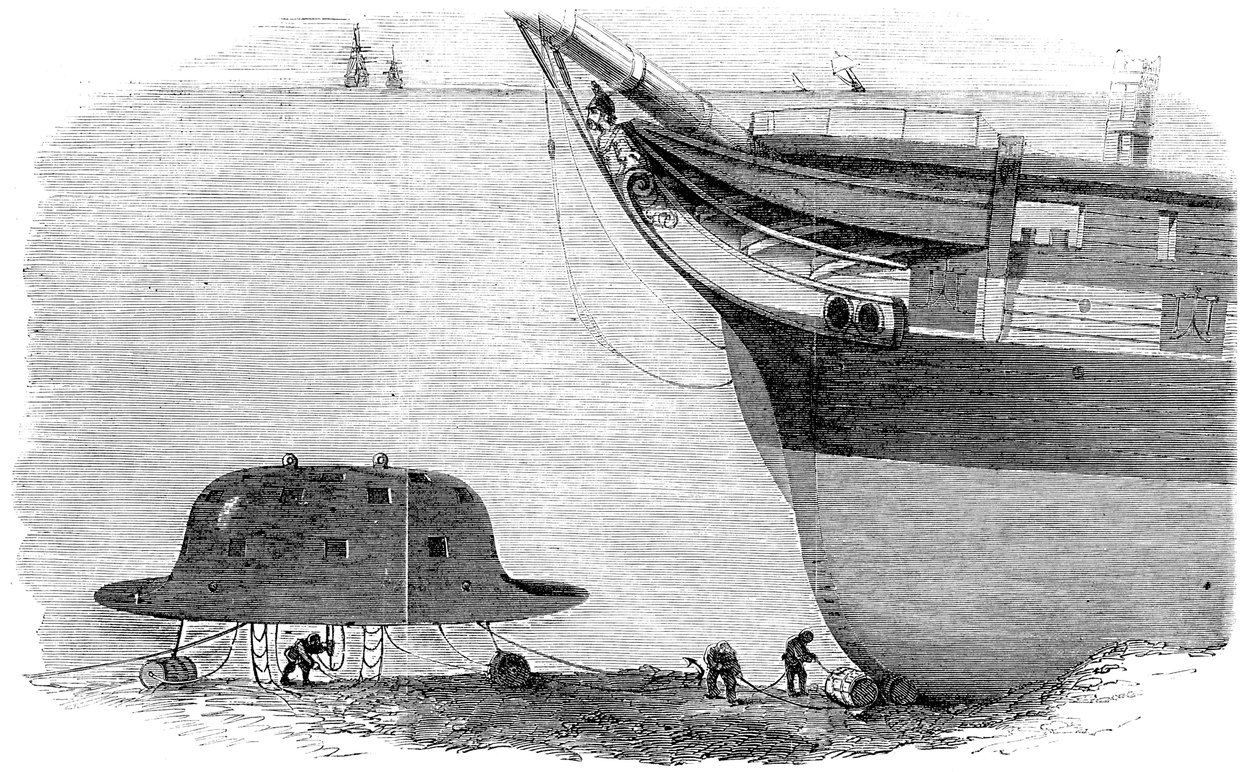 Charles Babbages foreslo design for en dykkerklokke, 1855 av Unbekannt