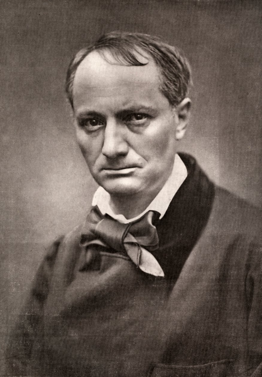 Charles Baudelaire , innflytelsesrik fransk poet, kritiker og oversetter, midten av 1800-tallet av Unbekannt