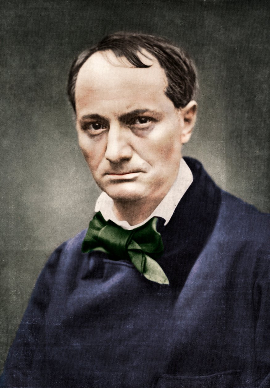 Charles Baudelaire , innflytelsesrik fransk poet, kritiker og oversetter, midten av 1800-tallet. av Unbekannt
