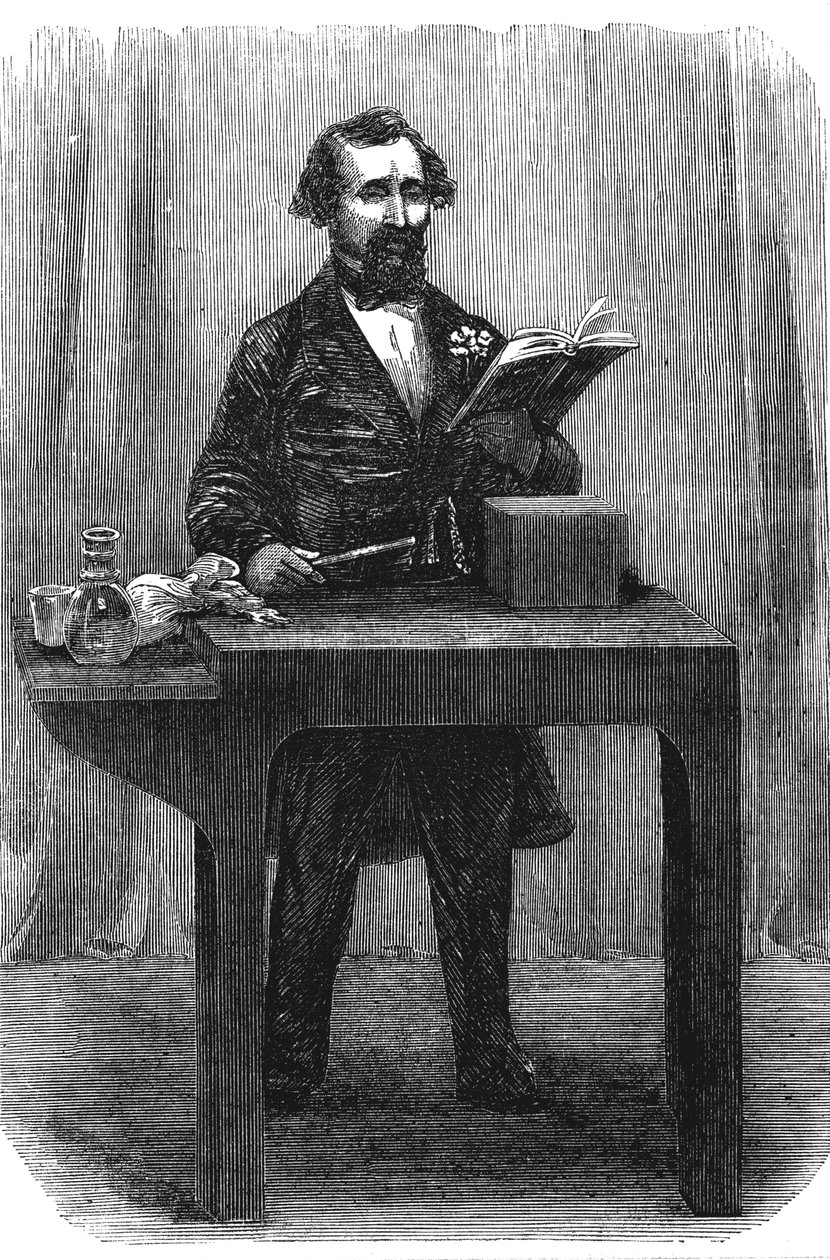 Charles Dickens 1812-70, engelsk forfatter og journalist, juli 1858 av Unbekannt