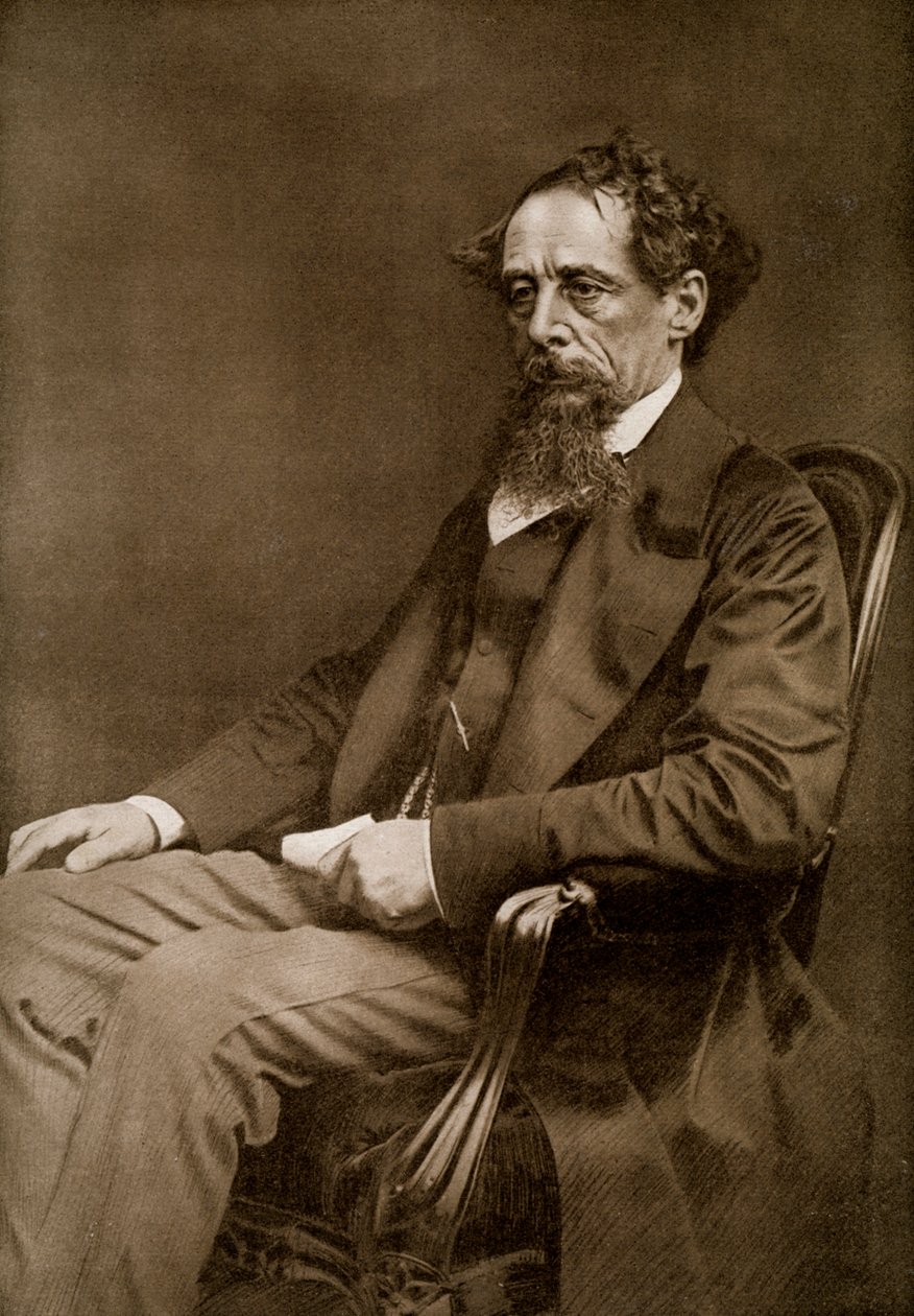 Charles Dickens , engelsk forfatter fra 1800-tallet, 1910 av Unbekannt