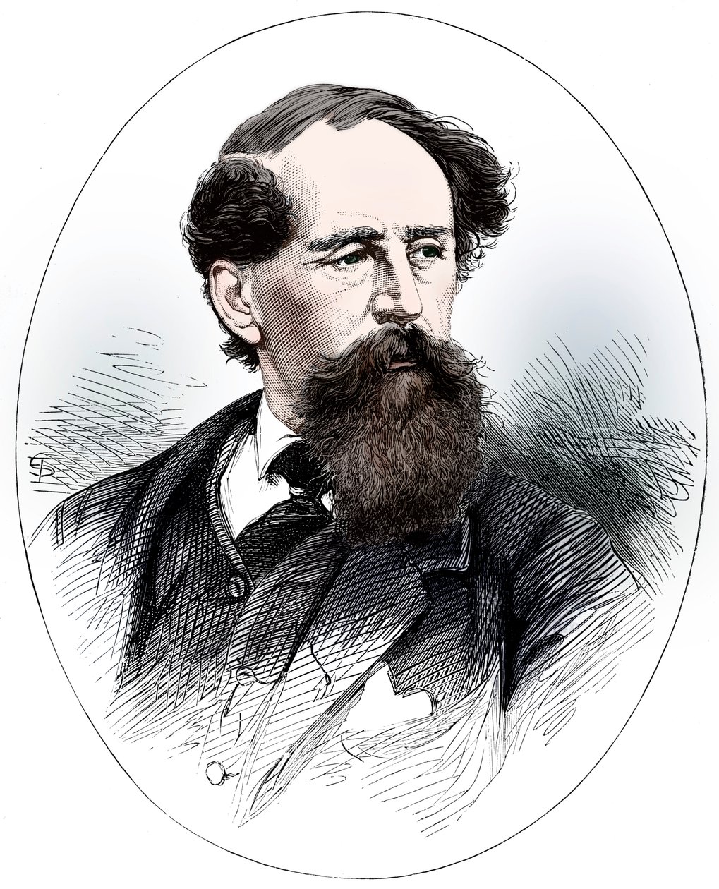 Charles Dickens , engelsk forfatter fra 1800-tallet av Unbekannt