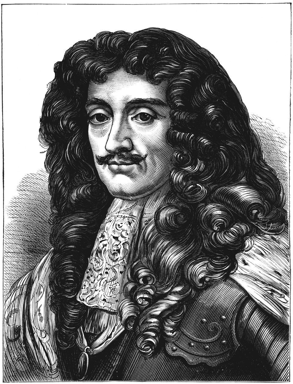 Charles II, konge av Storbritannia og Irland 1660-1685, c1880 av Unbekannt