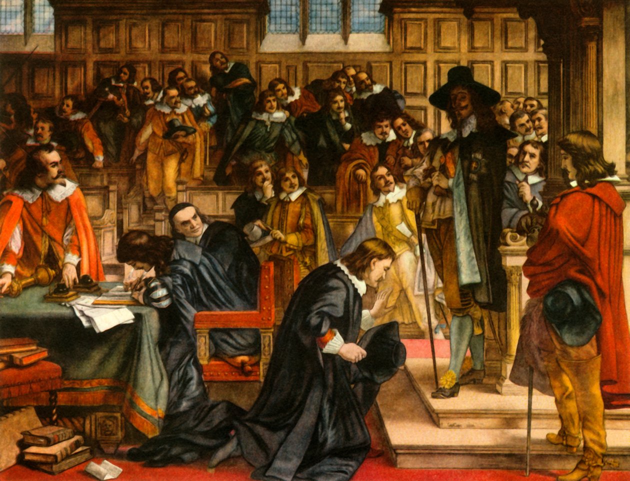 'Charles I og Speaker Lenthall', c1850, 1947. av Unbekannt