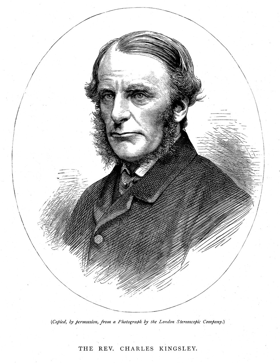 Charles Kingsley , britisk forfatter og geistlig, c1880 av Unbekannt