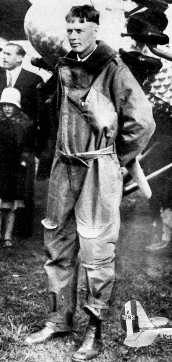 Charles Lindbergh, rekordslående flyger, 1927 av Unbekannt