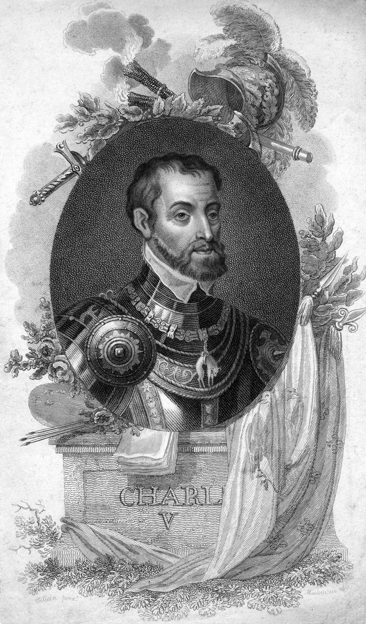 Charles V, den hellige romerske keiseren av Unbekannt