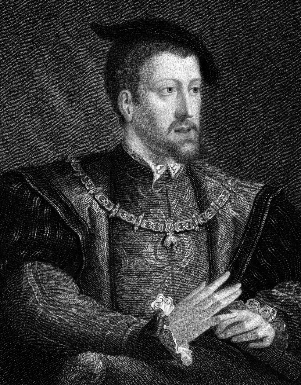 Charles V, konge av Spania og den hellige romerske keiseren fra 1519, 1835 av Unbekannt