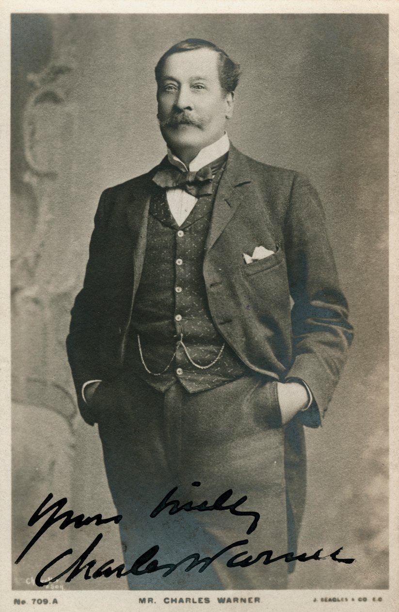Charles Warner , engelsk skuespiller, c1890-c1909 av Unbekannt