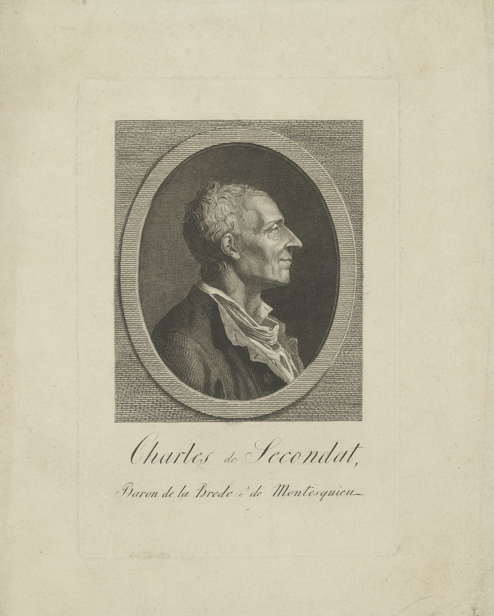 Charles de Secondat, Baron de Montesquieu 1689-1755, ca. 1795. av Unbekannt