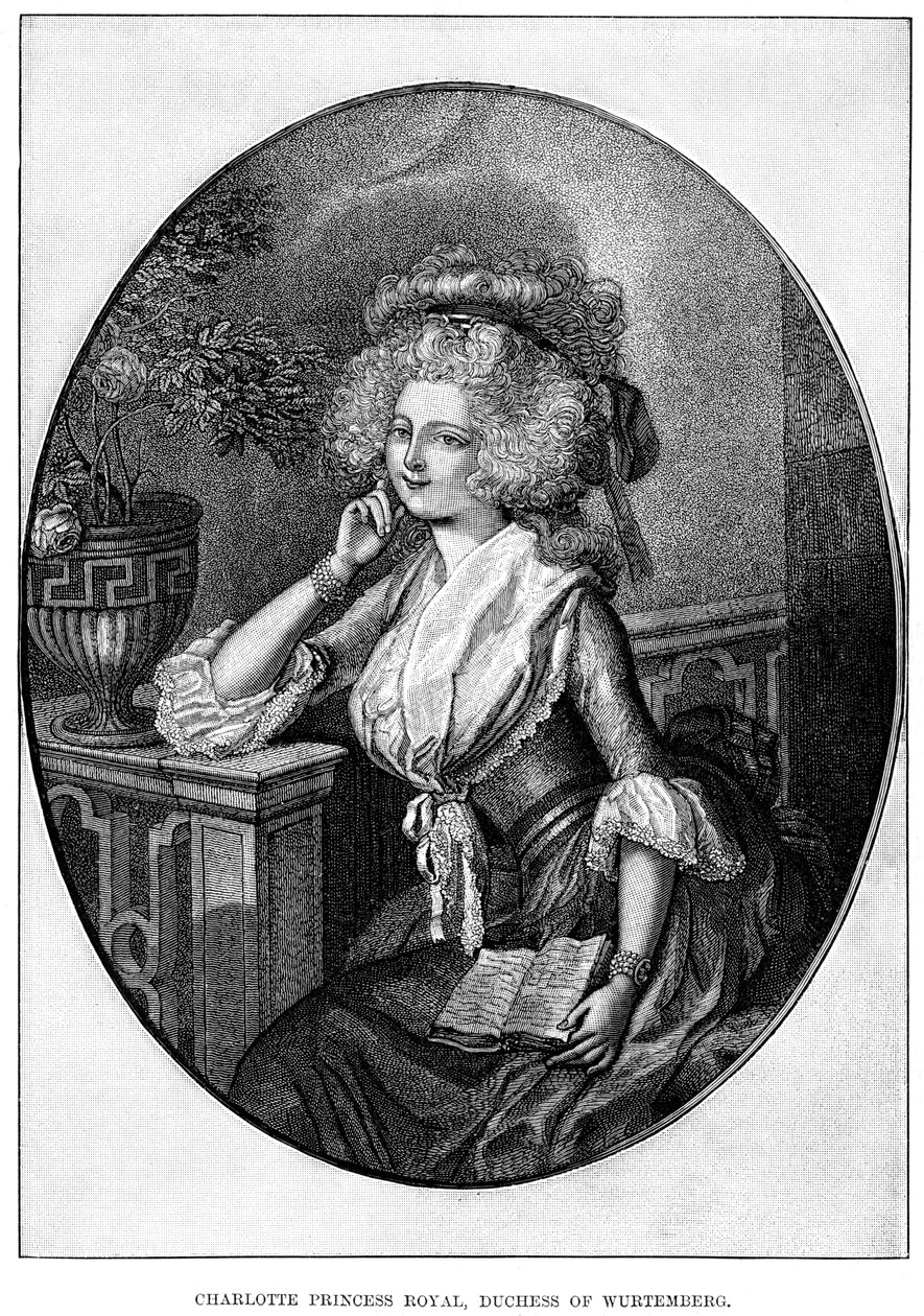 Charlotte Princess Royal, hertuginne av Wurtemberg, 1800-tallet av Unbekannt
