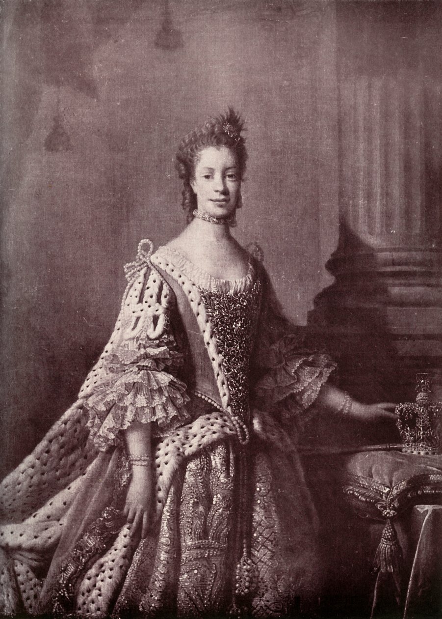 Charlotte Sophia av Mecklenburg-Strelitz, dronningkonsort av George III, 1761–1762, 1919 av Unbekannt