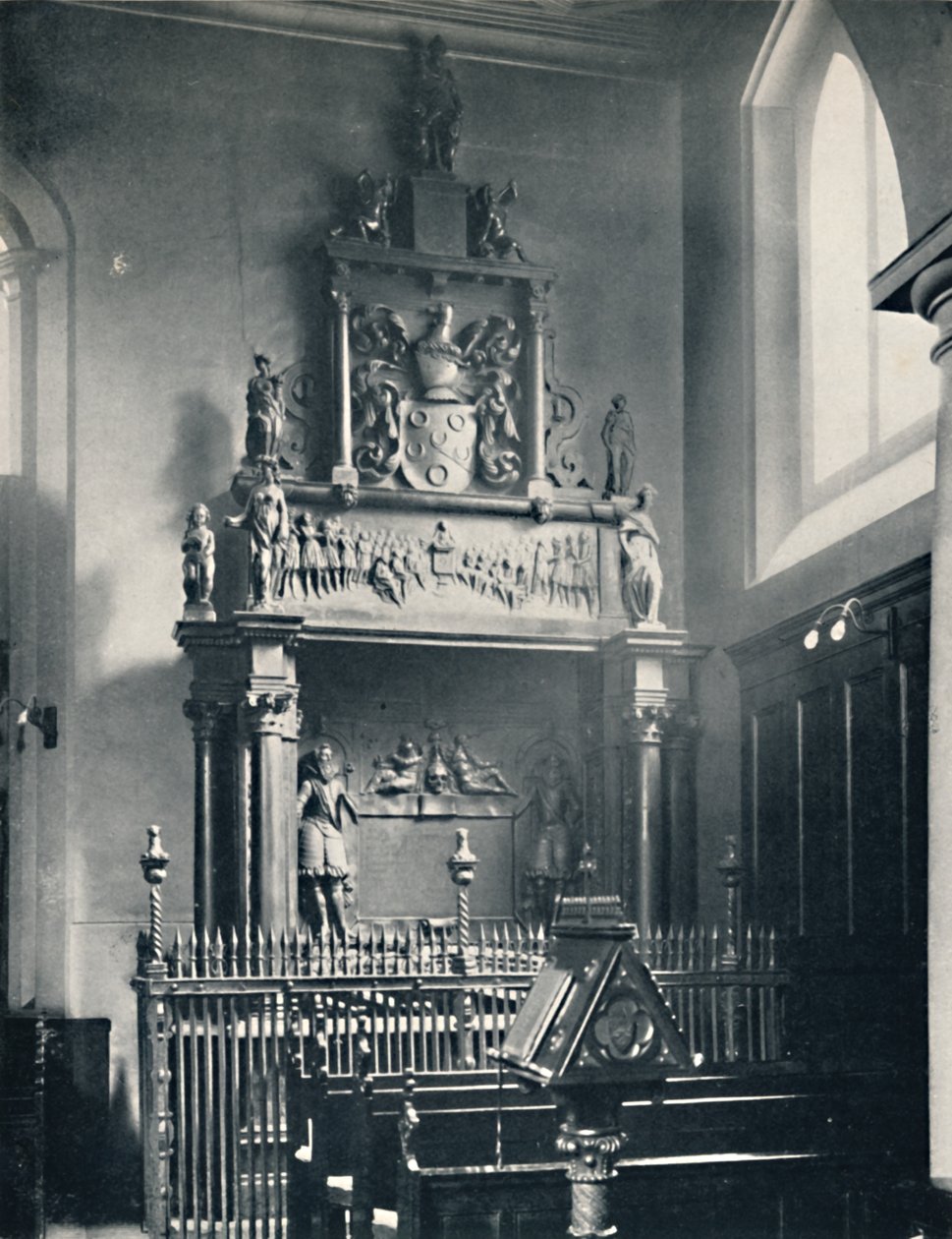 Charterhouse. Thomas Suttons-monumentet i kapellet, 1925 av Unbekannt