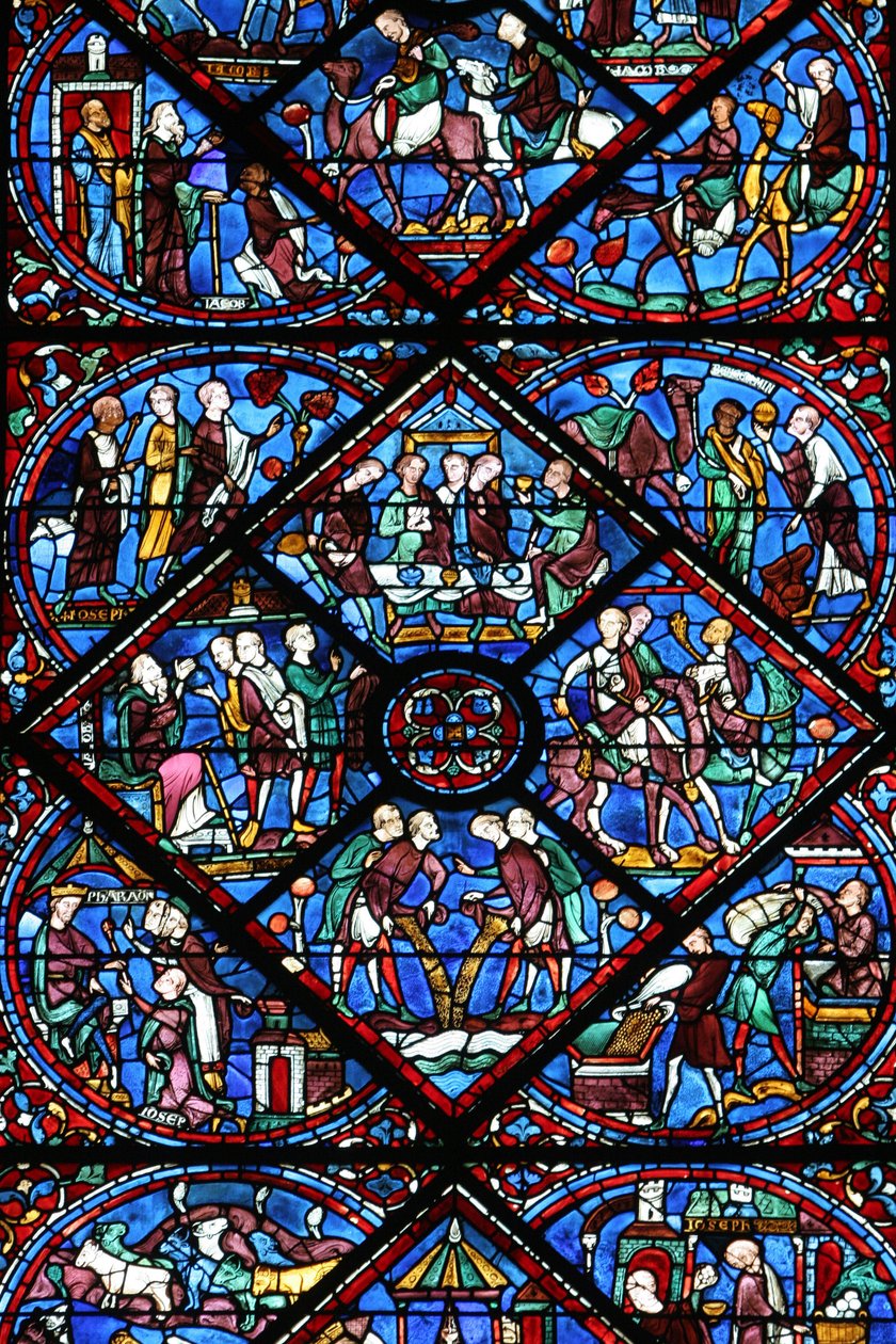 Chartres katedral: glassmalerier Chartres Frankrike av Unbekannt