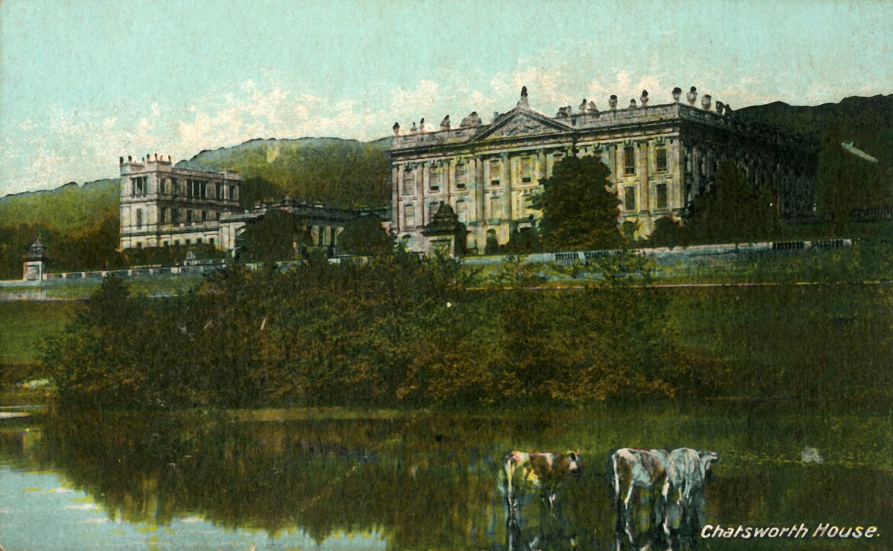 Chatsworth House, slutten av 1800-begynnelsen av 1900-tallet. av Unbekannt