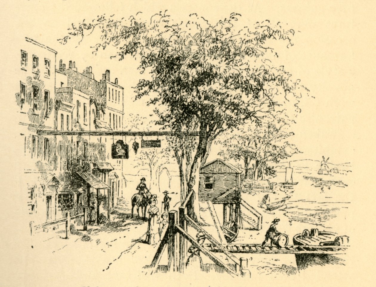 Chelsea på den tiden var en landsby ved elvebredden, 1907. av Unbekannt