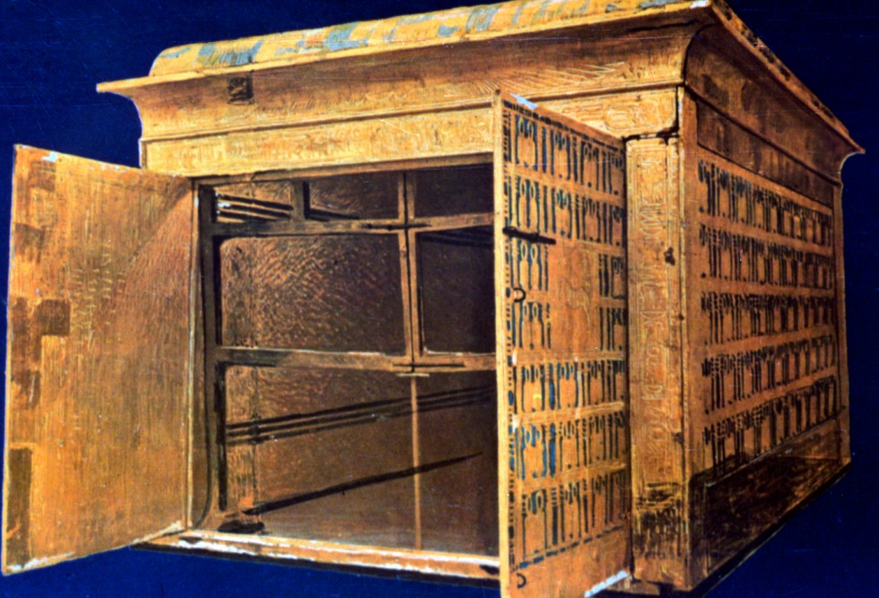 Kiste fra graven til Tutankhamon, 1300-tallet f.Kr av Unbekannt