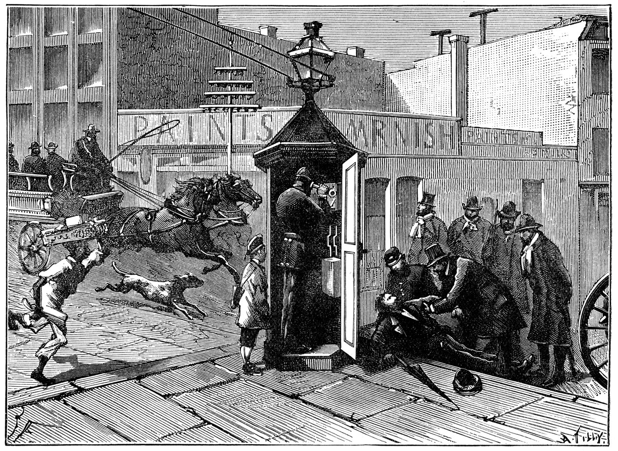 Chicago polititelefonboks, 1886 av Unbekannt