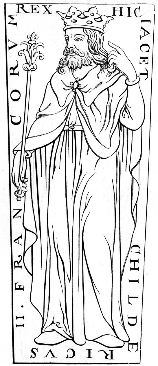 Childeric II c653-675, 1100-tallet 1849 av Unbekannt